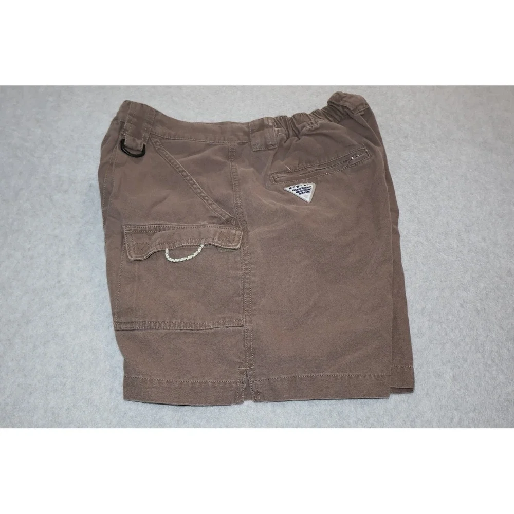 Columbia PFG Cargo Shorts Mens Medium Gray Performance Fishing Gear